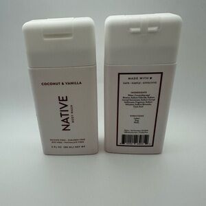 Native Coconut & Vanilla Scented 2 Body Wash Travel size